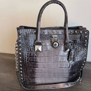 NWT Michael Kors Large Studded Hamilton Satchel